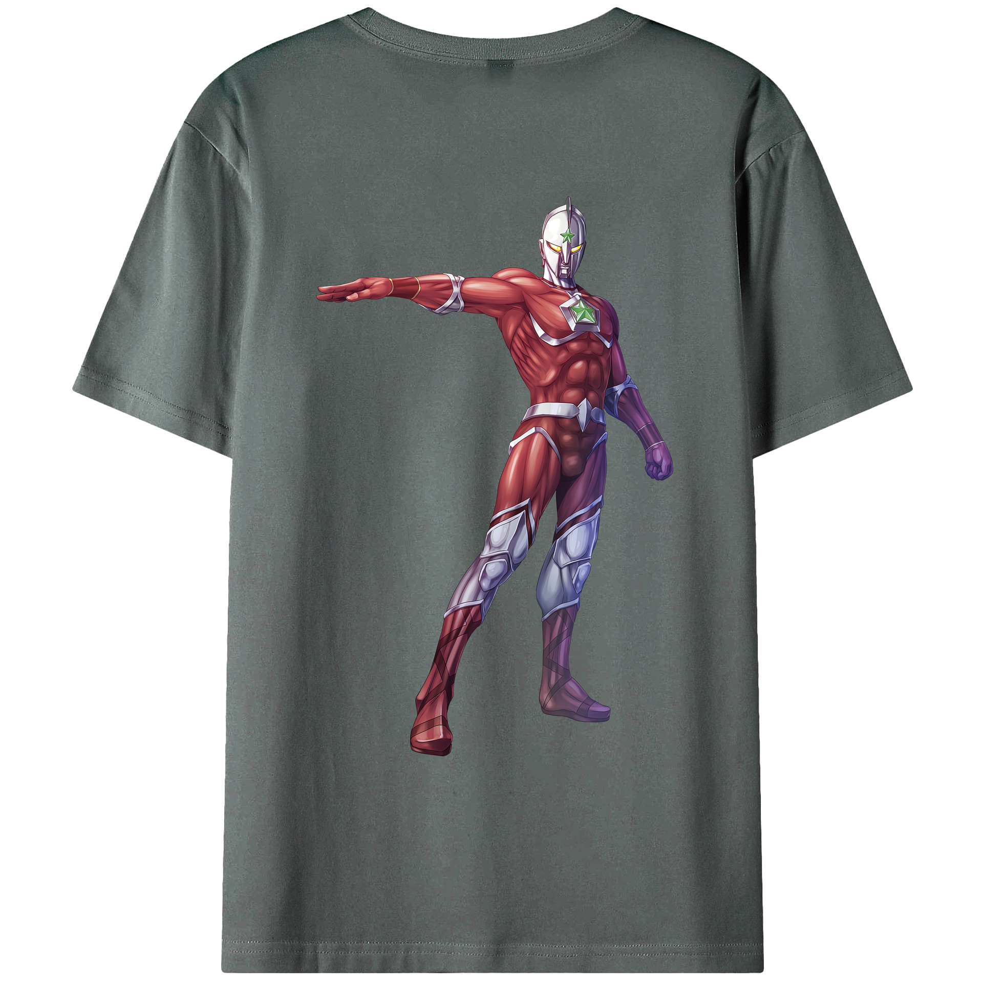 （画像用） ウルトラマン Ultraman 綿100％ メンズ半袖Tシャツ（バックプリント） 通気性